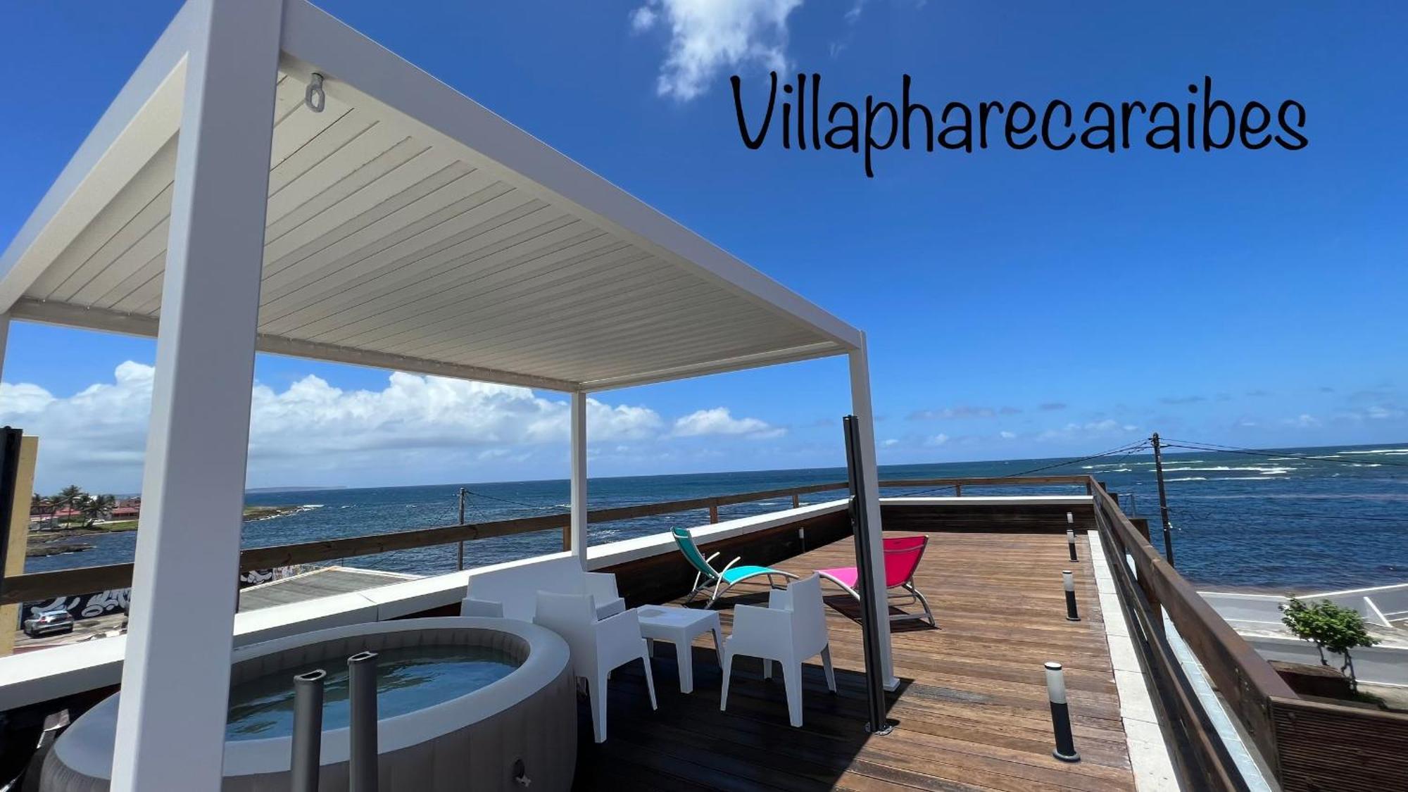 Villa Phare Caraibes Guadeloupe - Rooftop Jacuzzi & Ocean View Le Moule Exterior foto
